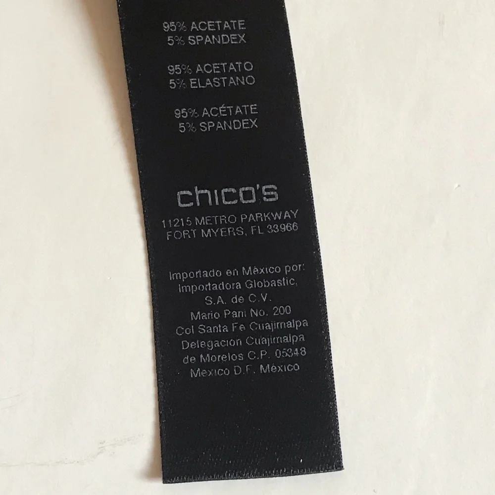 CHICO'S Travelers B&W Striped Asymmetric Tunic - Picture 8 of 11